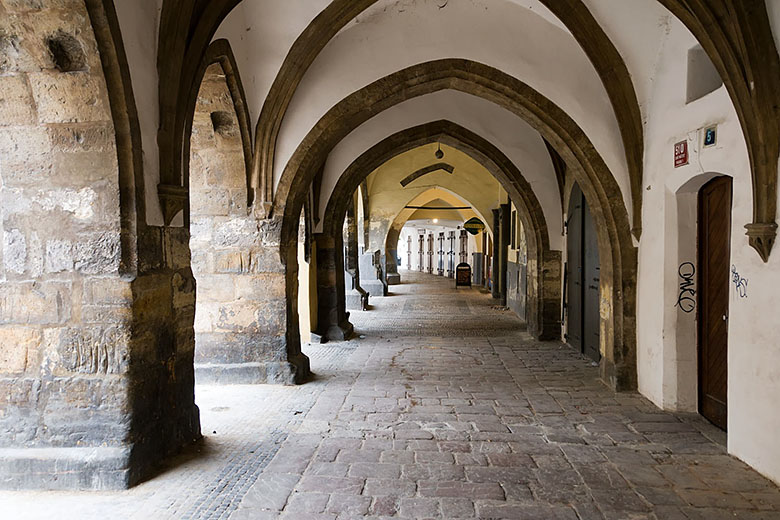 Arcades along Havelská Lane