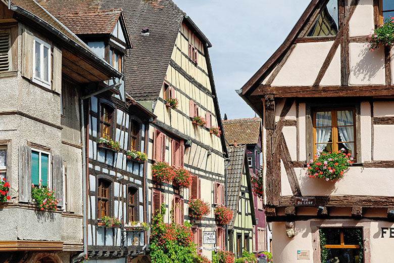 Timber-framed houses...