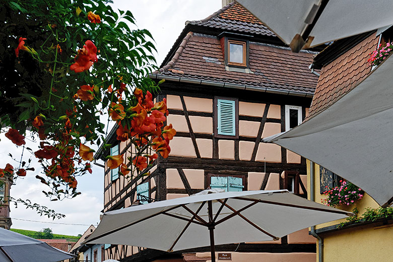 We had a drink under these umbrellas...