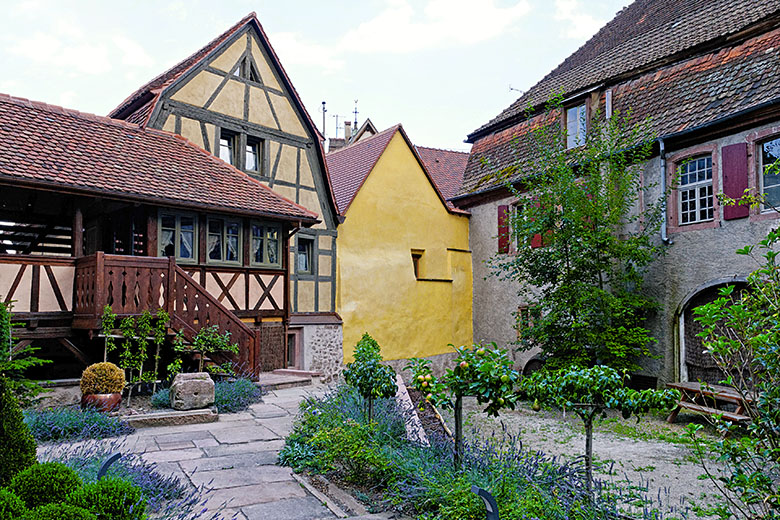 A Riquewihr backyard
