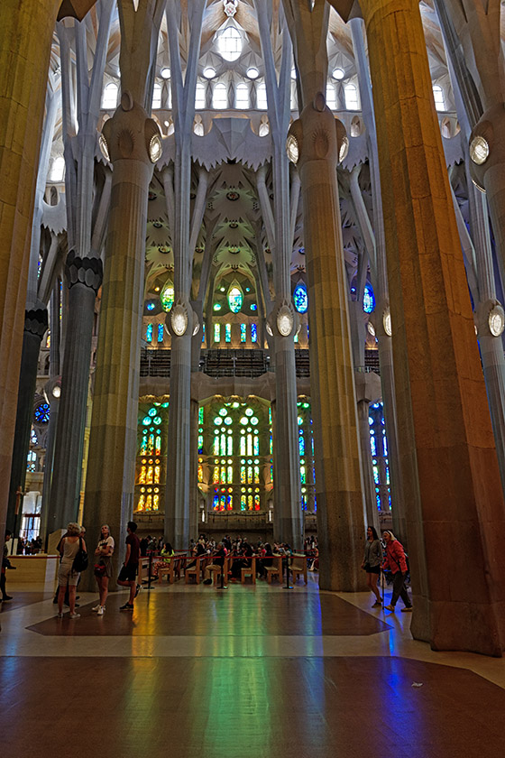 The columns are made to resemble trees