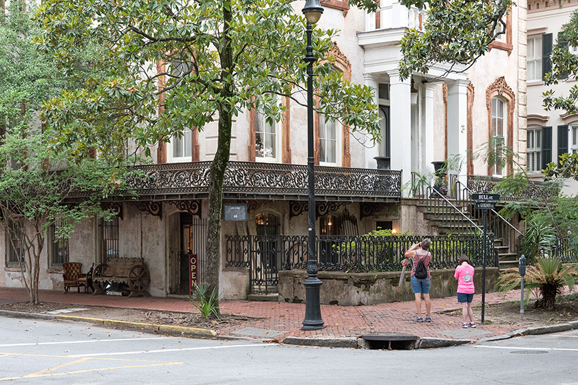 Gorgeous ironwork at the corner of West Gordon and Bull Streets