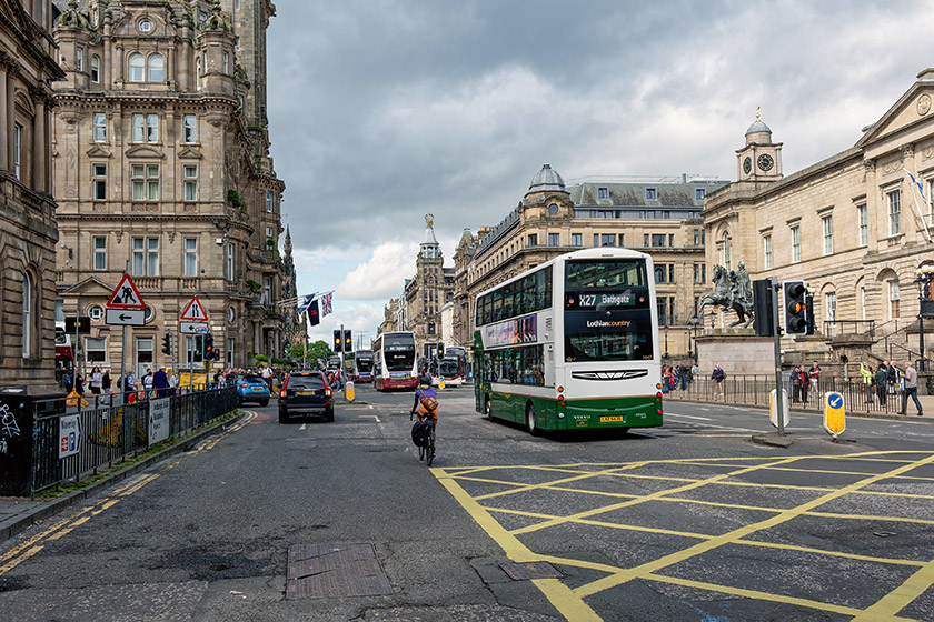 Looking back towards Princes Street