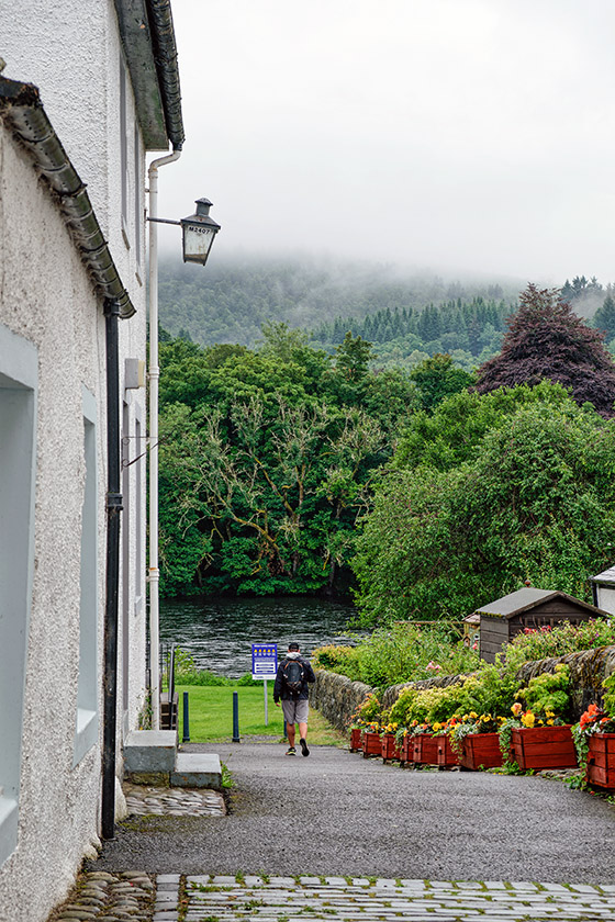 Walking down to the river Tay