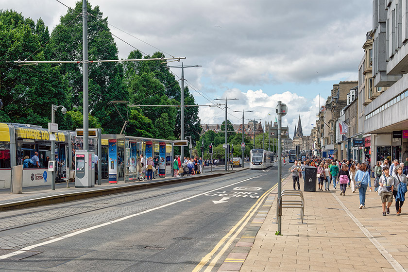 The Princes Street tram station