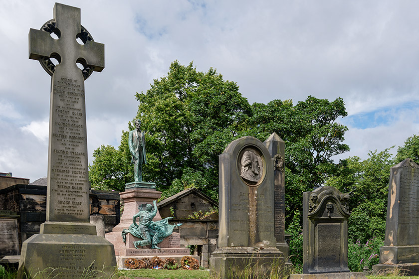 Strolling around the cemetery