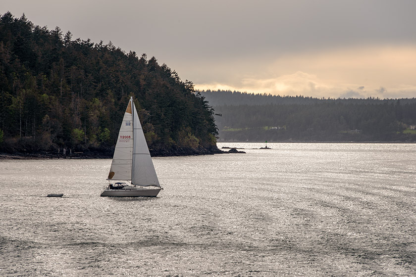 Sailing past Decatur Island