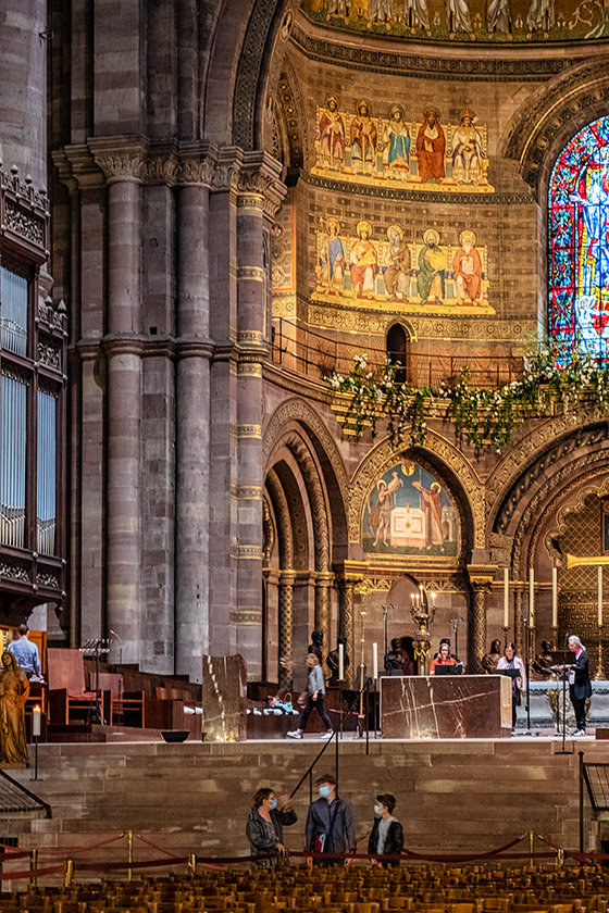 Inside the Strasbourg Cathedral