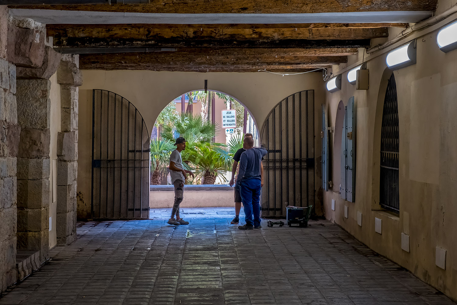 In the old town, passageways like this allow getting to the next parallel street without having to walk to the nearest cross street