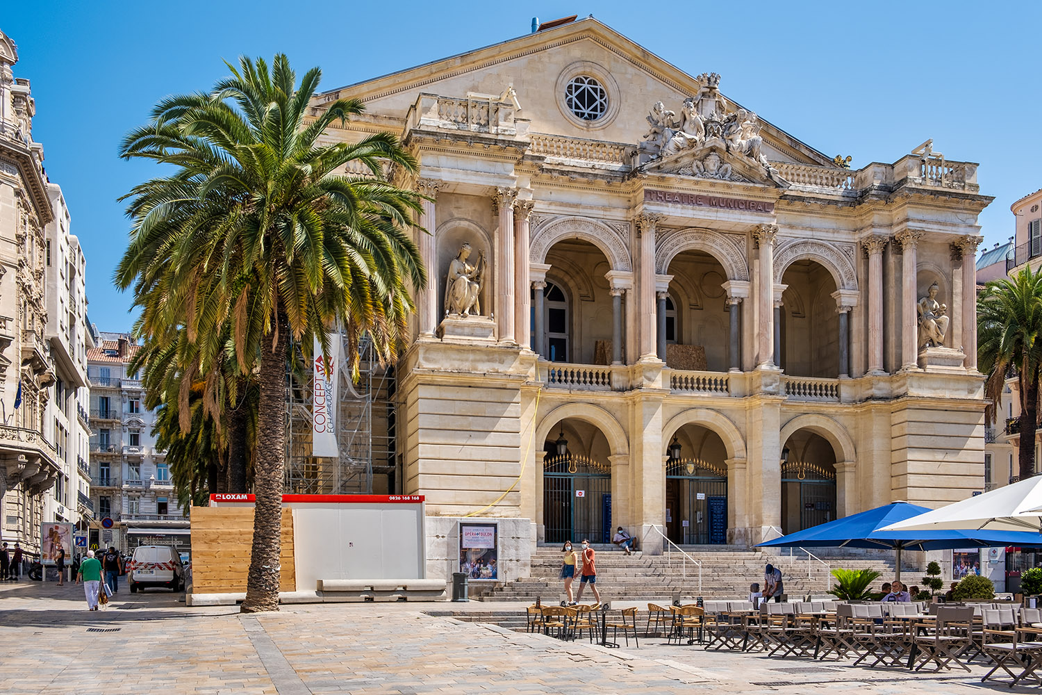 The Toulon Opera on the 'place Victor Hugo' is the second largest opera house in France after the 'Palais Garnier' in Paris