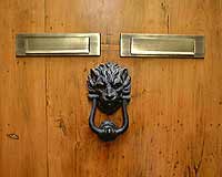 Door with knocker