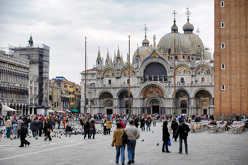 Entering the Piazza San Marco