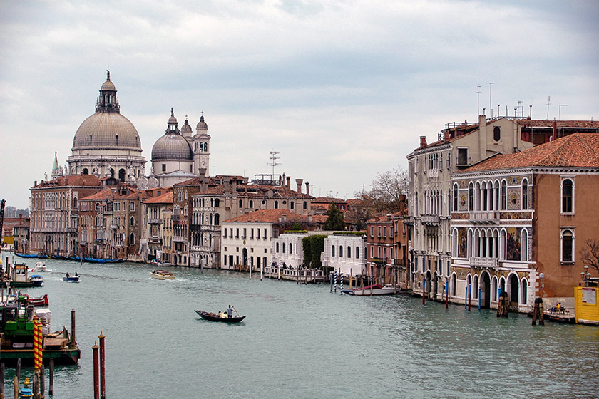 Looking down the 'Canale Grande' to 'Santa Maria della Salute'