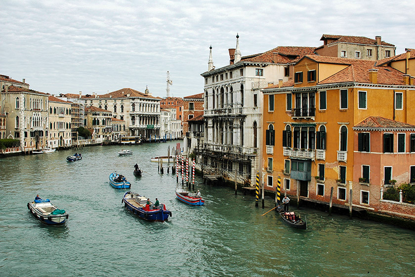 The view from the Rialto Bridge