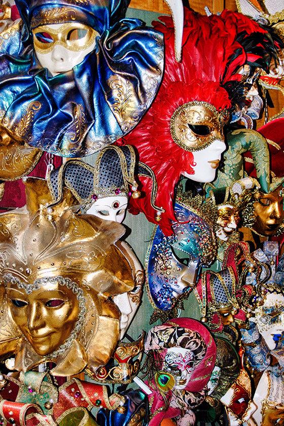 Colorful Venetian masks