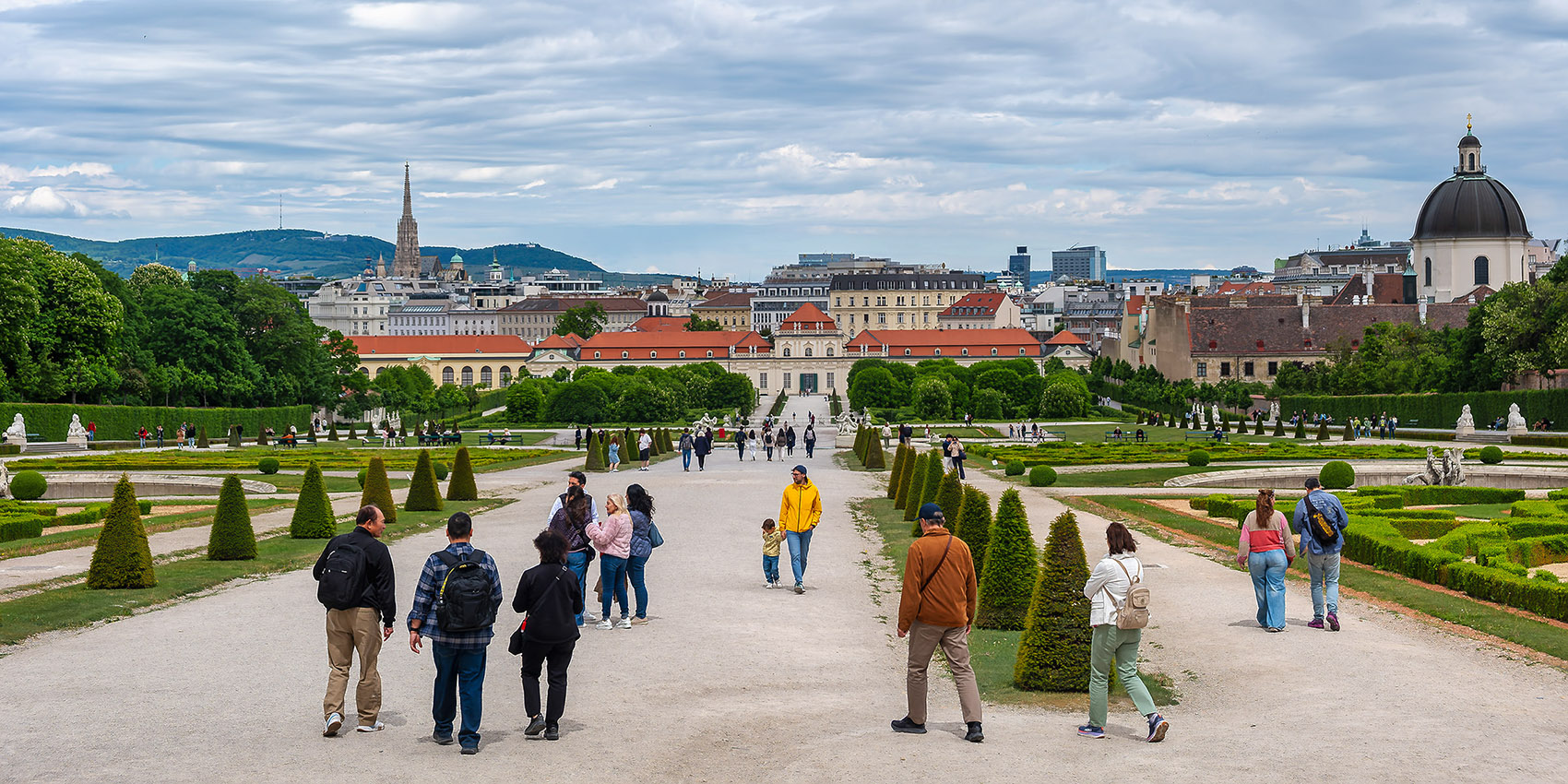 Looking across the gardens towards Vienna from the Upper Belvedere Palace