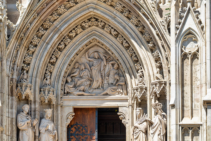 East-side portal into the Votivkirche (Votive Church)