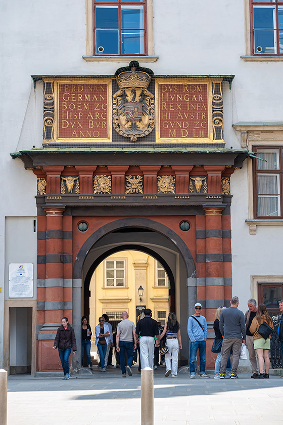 The gate is the entrance to the Swiss wing