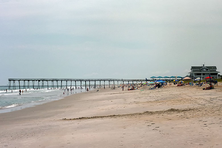 One of the piers from a distance...